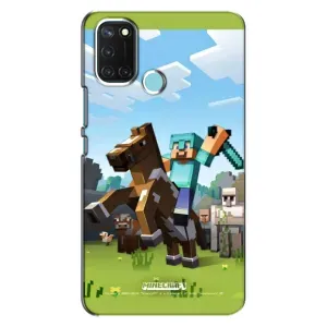 Чохли для Realme C17 (Персонажі МайнКрафт) (На коні)