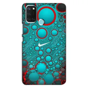 Силиконовый Чехол на Realme C17 с картинкой Nike (Найк зеленый)