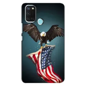 Чехол Флаг USA для Realme C17 (Орел и флаг)
