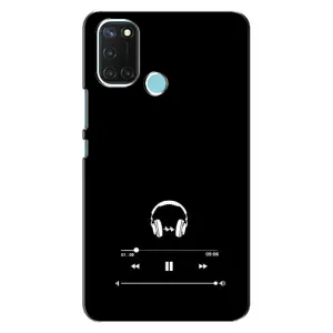 Чехол с картинками на черном фоне для Realme C17 (Плеер)