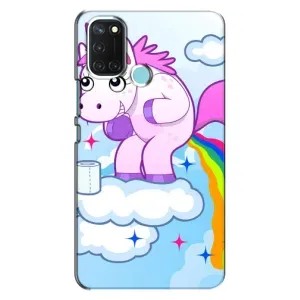 Чехол Unicorn на Realme C17 (Радуга единорожка)