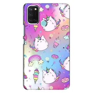 Чехол Unicorn на Realme C17 (Радуга и Единорог)