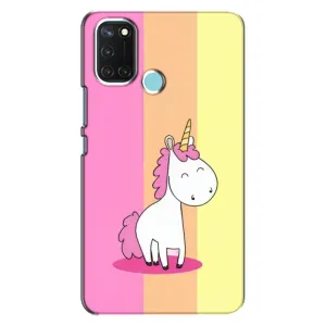 Чехол Unicorn на Realme C17 (Радужный Единорог)