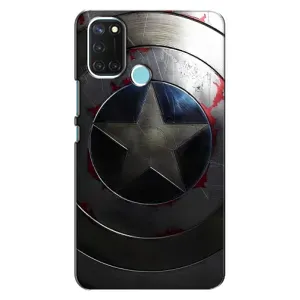 Чехол с Щитом Капитана Америки на Realme C17 (Ретро Щит Капитана)