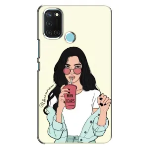 Силіконовый Чохол на Realme C17 з картинкой Модных девушек (З напоєм)