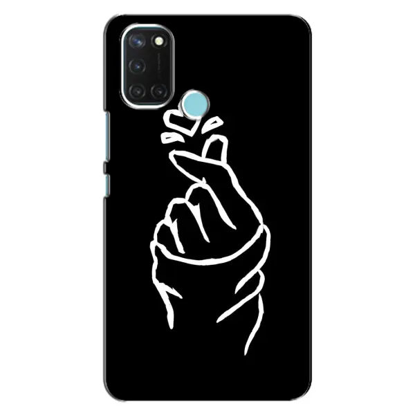Чехол с рисунком «Сердце на черном» для Realme C17 Чехол с рисунком «Сердце на черном» для Realme C17