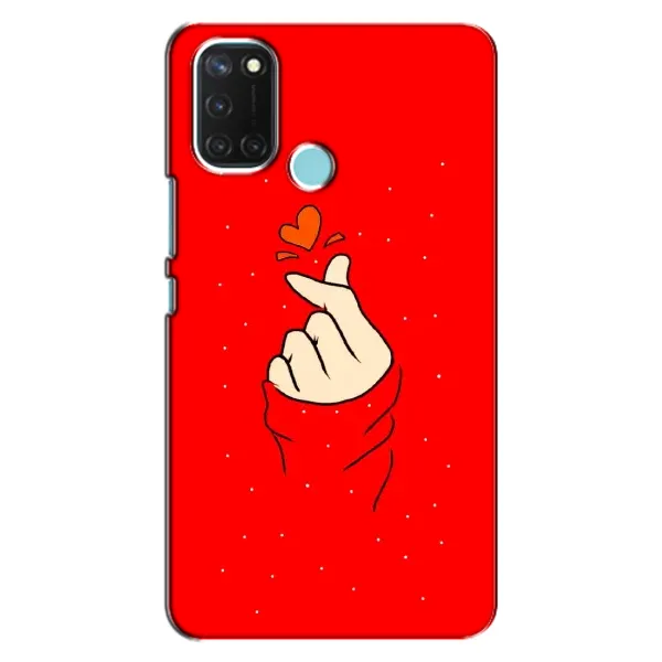 Чехол с рисунком «Сердце на красном» для Realme C17 Чехол с рисунком «Сердце на красном» для Realme C17