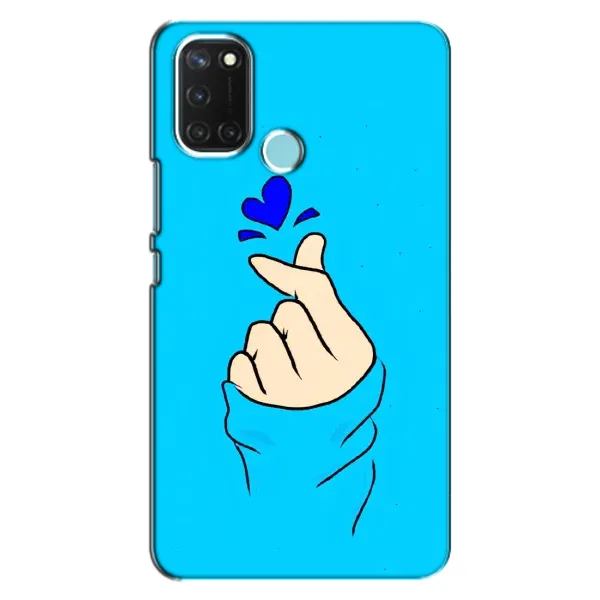 Чехол с рисунком «Сердце на синем» для Realme C17 Чехол с рисунком «Сердце на синем» для Realme C17