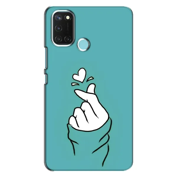 Чехол с рисунком «Сердечко на бирюзовом» для Realme C17 Чехол с рисунком «Сердечко на бирюзовом» для Realme C17