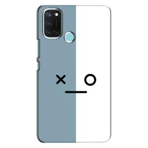 Силиконовые Чехлы (смешные стикеры) для Realme C17 (Серо-белый)