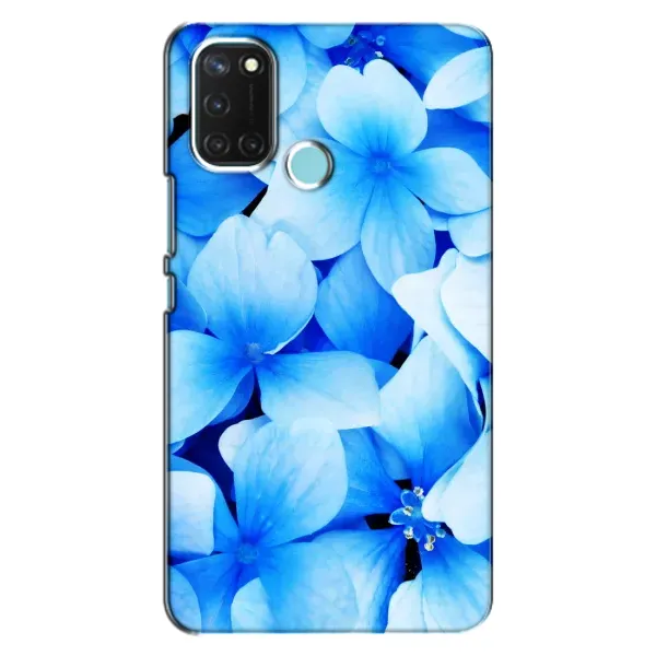 Чехол с рисунком «Синие цветы» для Realme C17 Чехол с рисунком «Синие цветы» для Realme C17