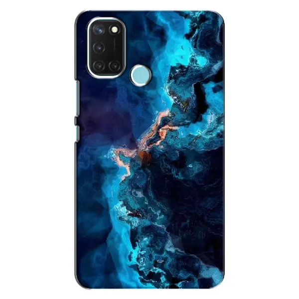 Чехол с рисунком «Синий мрамор» для Realme C17 Чехол с рисунком «Синий мрамор» для Realme C17