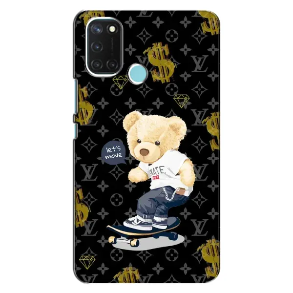 Чехол с рисунком «Скейтер Тедди» для Realme C17
