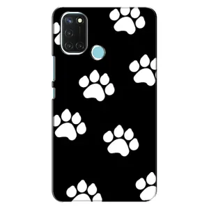 Бампер для Realme C17 с картинкой "Песики" (Следы собак)