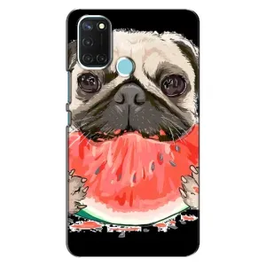Чехол (ТПУ) Милые собачки для Realme C17 (Смешной Мопс)