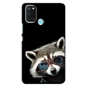 Силиконовый Чехол с Енотами на Realme C17 (Стильный Енот)