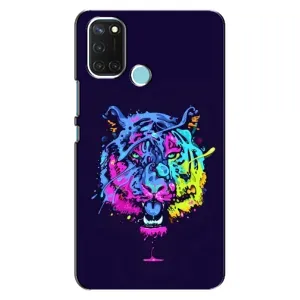 Силиконовый бампер с картинкой животных для Realme C17 (Тигр-Арт)