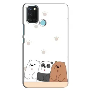 Чехлы с изображением разных животных для Realme C17 (Удивленные медвеженки)