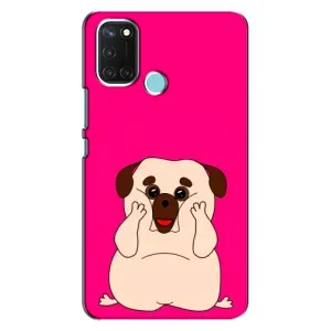 Чехол (ТПУ) Милые собачки для Realme C17 (Веселый Мопсик)