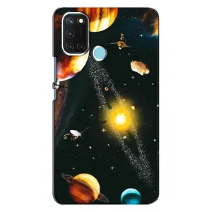 Чехол (ТПУ) с планетами на Realme C17 (Вид с космоса)