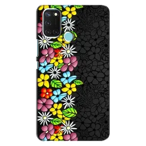 Чехол с Цветами для Realme C17 (Яркие цветы)