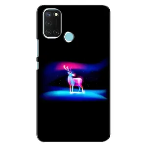 Силиконовый бампер с картинкой животных для Realme C17 (Яркий олень)