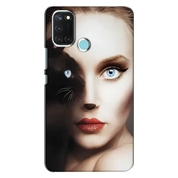 Чехол с рисунком «Женщина кошка» для Realme C17 Чехол с рисунком «Женщина кошка» для Realme C17