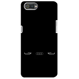 Силиконовый бампер с картинкой машины на Realme C2 (Силует Audi)