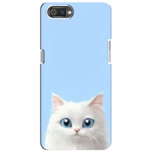 Чехол на тематику: Коты для Realme C2 (Белый кот)