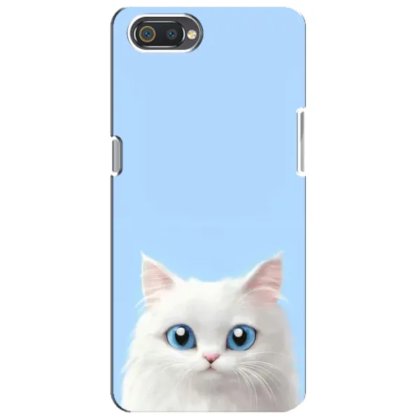 Чехол с рисунком «Белый кот» для Realme C2 Чехол с рисунком «Белый кот» для Realme C2