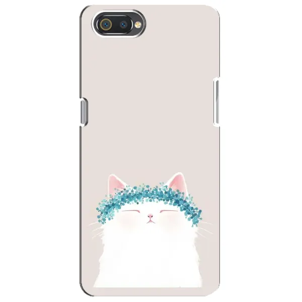 Чехол с рисунком «Белый котик» для Realme C2 Чехол с рисунком «Белый котик» для Realme C2