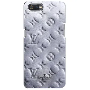 Текстурный Чехол Louis Vuitton для Реалми с2 (Белый ЛВ)