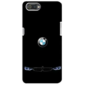 Силиконовый бампер с картинкой машины на Realme C2 (Черный BMW)