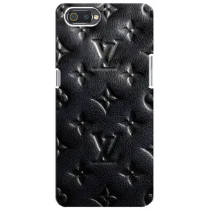 Текстурный Чехол Louis Vuitton для Реалми с2 (Черный ЛВ)