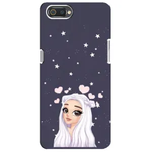 Чехол Стильные девушки на Realme C2 (Девушка и сердечки)