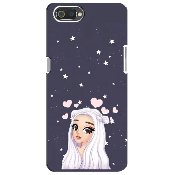Чехол с рисунком «Девушка и сердечки» для Realme C2