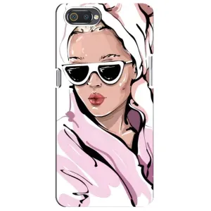 Чехол с картинкой Модные Девчонки Realme C2 (Девушка в халате)