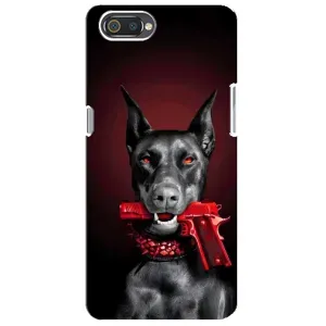 Чехол ДОБЕРМАН для Realme C2 (Доберман злой)