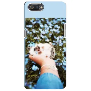 Чехлы с изображением разных животных для Realme C2 (Ежик на руках)