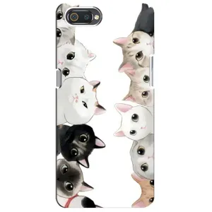 Силиконовый чехол с котиком для Realme C2 (Коты)