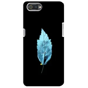 Чехол с картинками на черном фоне для Realme C2 (Листочек)