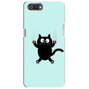 Силиконовый чехол с котиком для Realme C2 (Падающий кот)