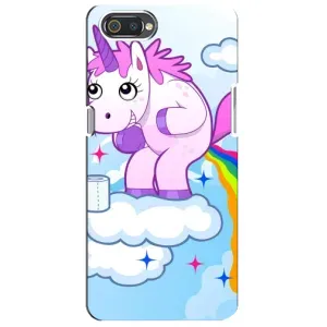 Чехол Unicorn на Realme C2 (Радуга единорожка)