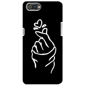 Чохол (Знак сердечка) для Realme C2 (Сердечко на чорному)