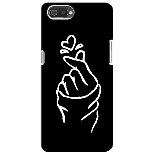Чехол с рисунком «Сердце на черном» для Realme C2 Чехол с рисунком «Сердце на черном» для Realme C2