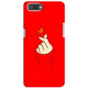 Чохол (Знак сердечка) для Realme C2 (Сердечко на червоному)