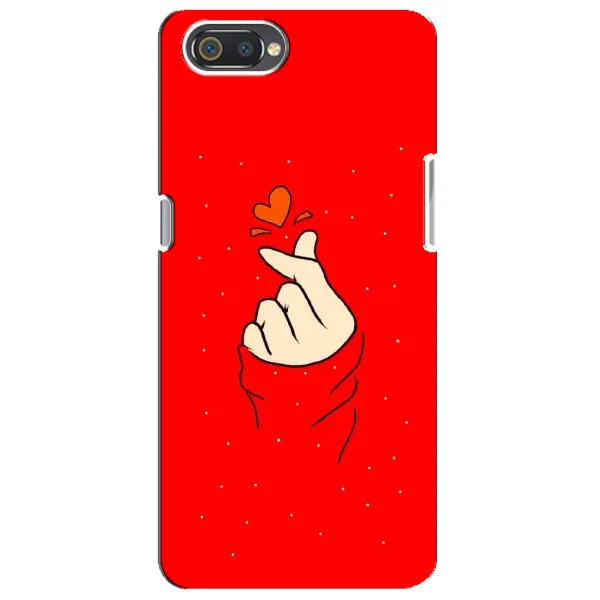 Чехол с рисунком «Сердце на красном» для Realme C2 Чехол с рисунком «Сердце на красном» для Realme C2