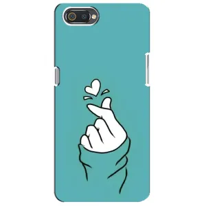Чохол (Знак сердечка) для Realme C2 (Сердечко на бірюзовому)