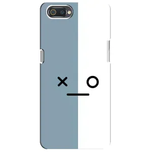 Чохли (ТПУ) (смішні стікери) для Realme C2 (Сіро-білий)