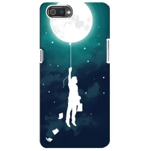 Чехол (ТПУ) с планетами на Realme C2 (To The moon)